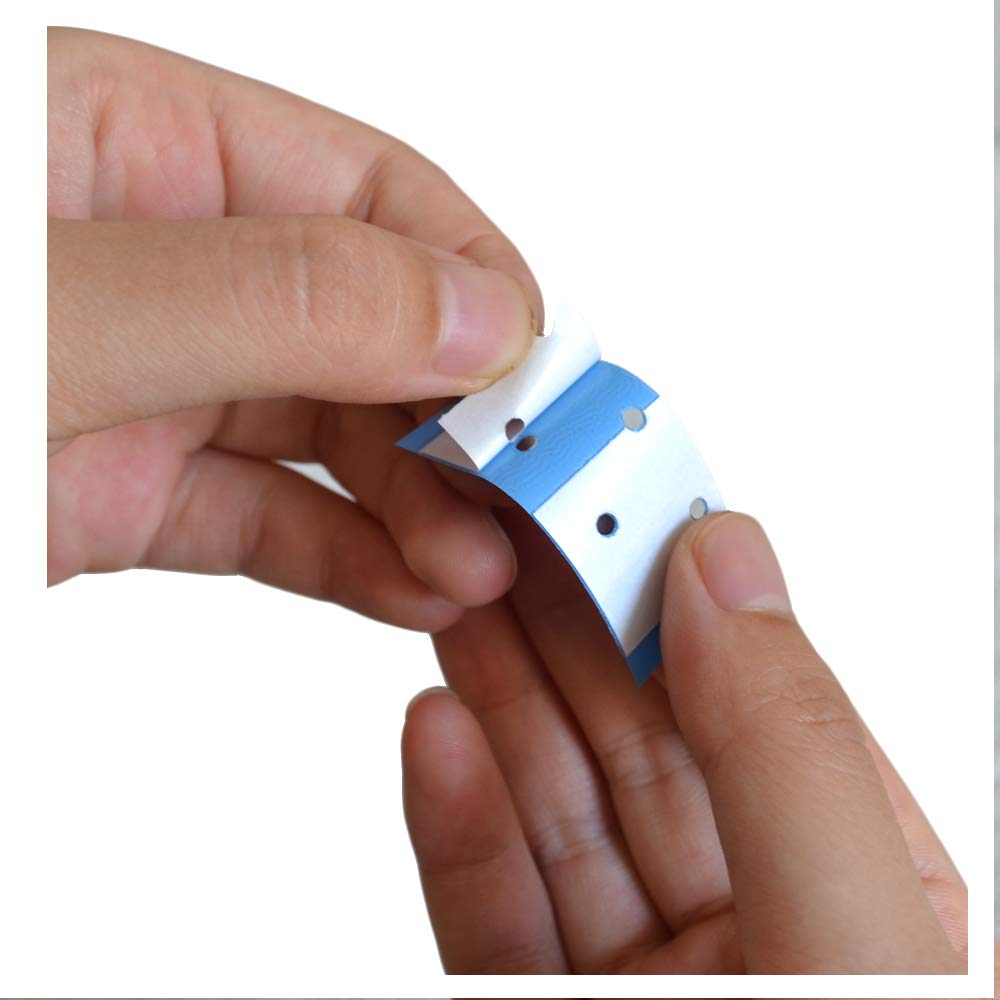 AIRAO tape placed under wig base illustrating clean placement and long-lasting hold