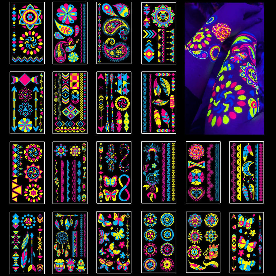 AIRNOGO front packaging showing 20 sheets and neon designs, ideal for parties