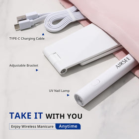 AIRSEE USB charging port detail emphasizing rechargeable battery convenience