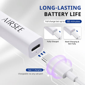 AIRSEE held in hand showing portable size and travel-ready convenience