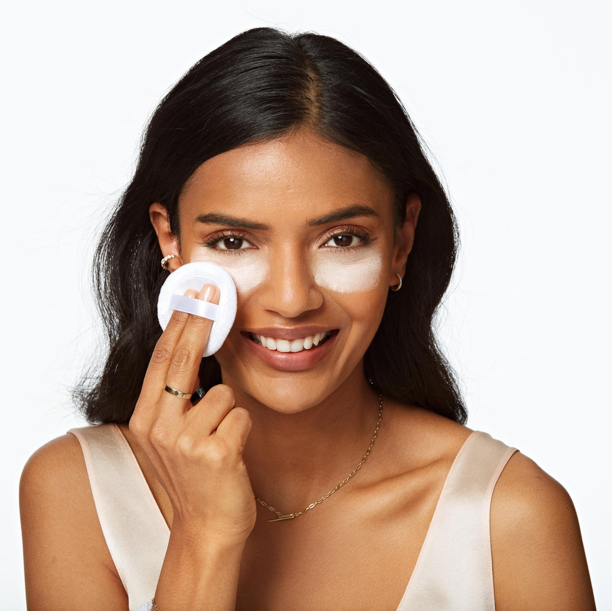 Airspun on bathroom vanity lifestyle suggesting everyday routine compatibility