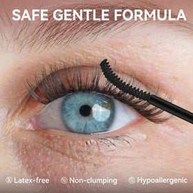 Applying cluster lash with AiryCute on fingertips, demonstrates easy DIY placement and control