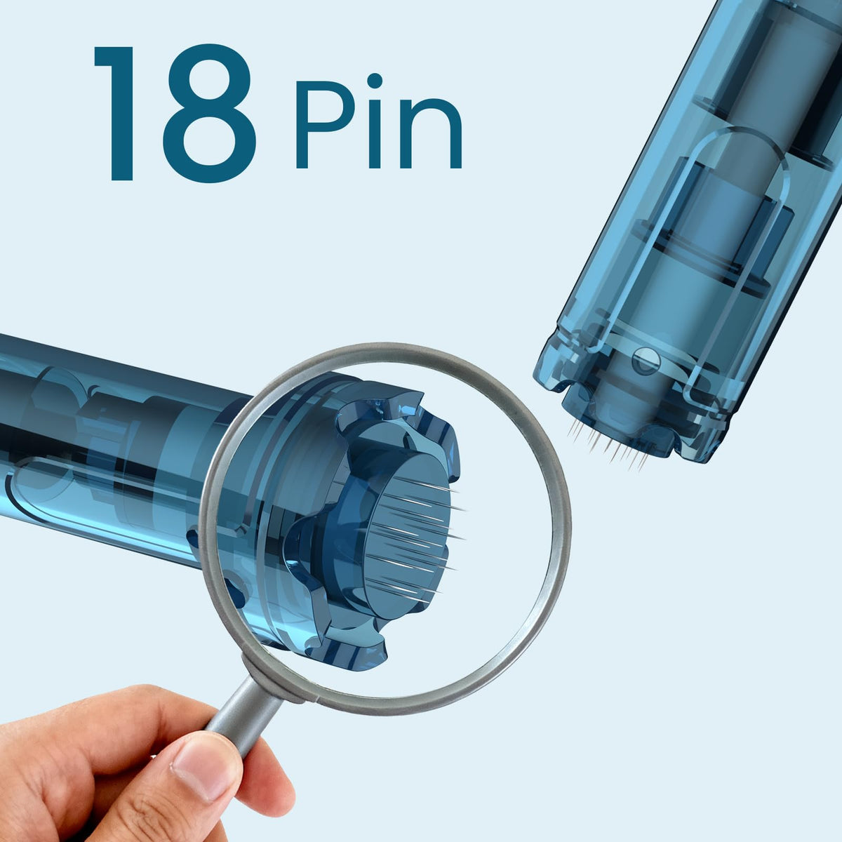 Aiscool close-up of 18 pins demonstrating precise coverage benefit