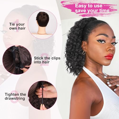 AISI BEAUTY model wearing high curly ponytail for polished event-ready style