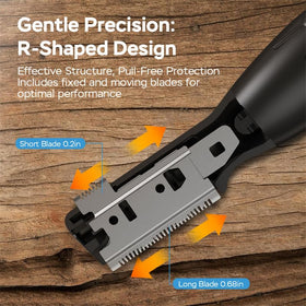 aisleek removable comb attachment showing two trimming length settings