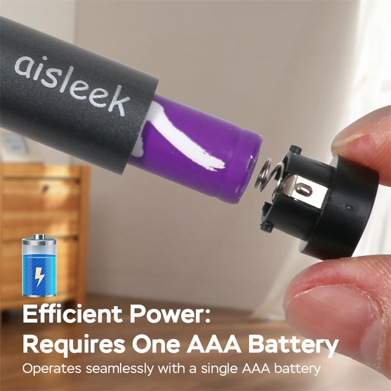 aisleek pen-size trimmer held in hand to show ergonomic maneuverability