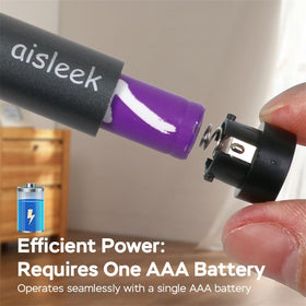 aisleek pen-size trimmer held in hand to show ergonomic maneuverability