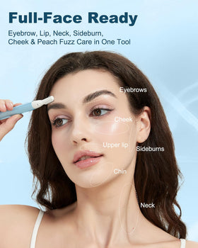 aisleek small detail head closeup for precise eyebrow shaping