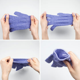 Aisuly glove producing rich lather for improved cleansing