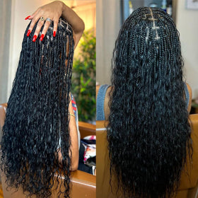 AIVICO lifestyle image at party showcasing glossy braids and confident finished look