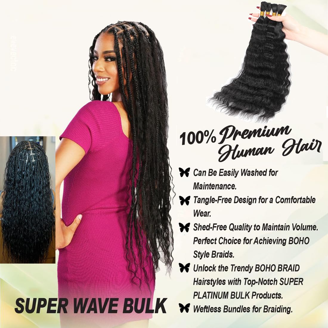 AIVICO wet-and-wave detail showing defined wave pattern and long-lasting texture