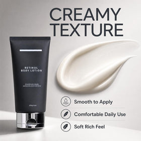 Aiwejay lotion being applied to neck and décolleté for firmer-looking texture