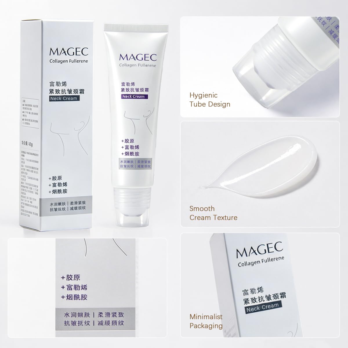 Aiwejay neck cream on bathroom vanity, presents daily routine convenience