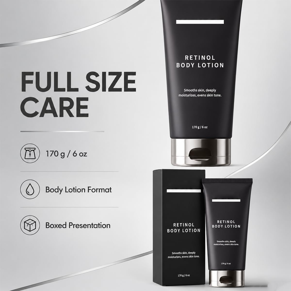Aiwejay lotion swatch on forearm illustrating spreadability and quick absorption