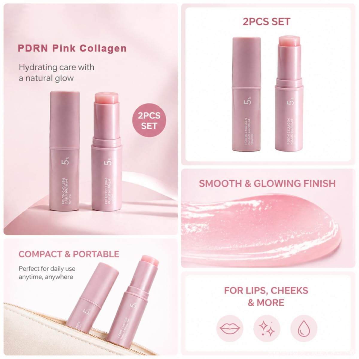 Aiwejay close-up of pink balm texture illustrating smooth moisturizing finish