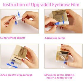 AIYUENCICI wrap in use over eyebrow illustrating secure coverage and visible monitoring during treatment