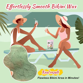 applying Ajoura wax on bikini area illustrating gentle hair removal for sensitive skin