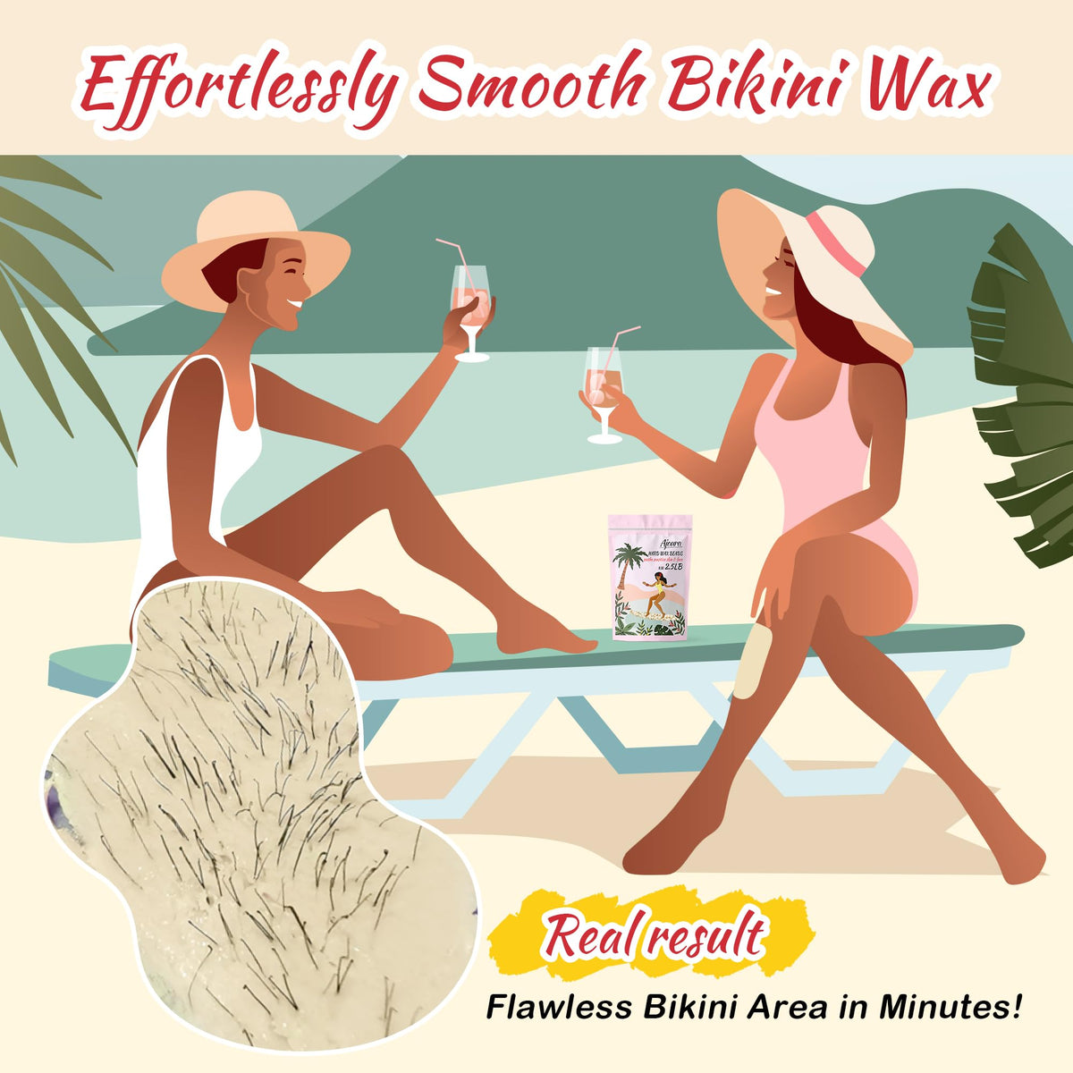 Ajoura being applied to a leg for efficient coarse hair removal and smooth results