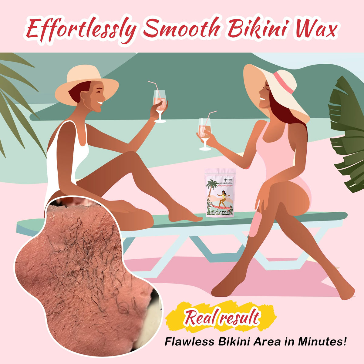 Precision facial waxing with Ajoura showing gentle eyebrow and lip care benefit