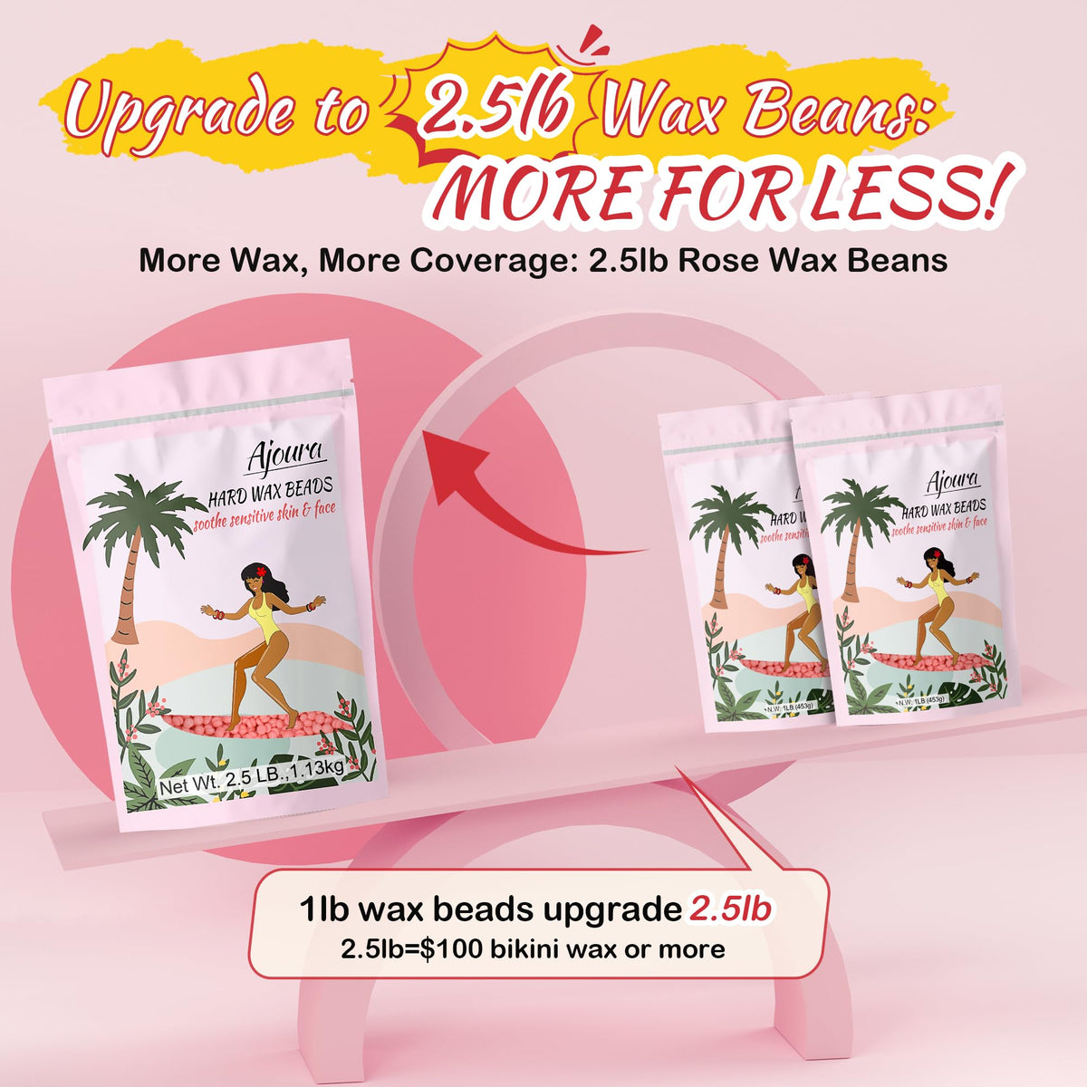 Ajoura wax beads melting in a warmer for fast, even application benefit