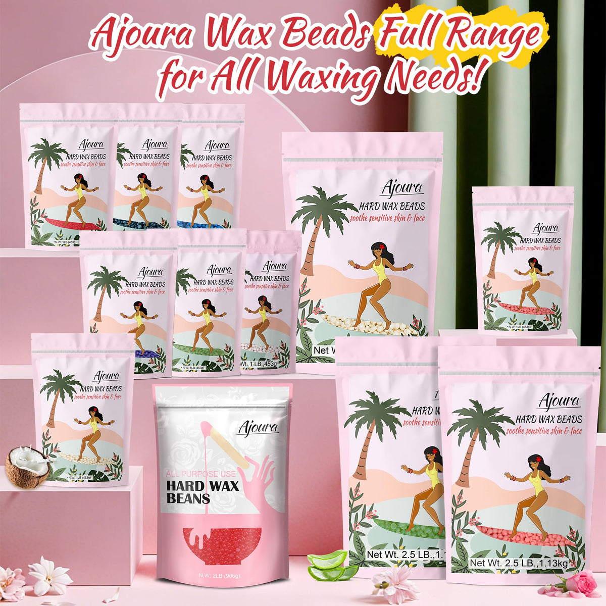 Post-wax smooth legs using Ajoura beads showing lasting hair-free confidence