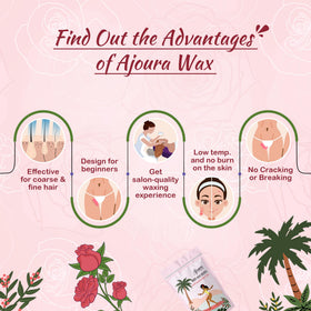 Ajoura removed wax revealing smooth skin and reduced irritation benefit