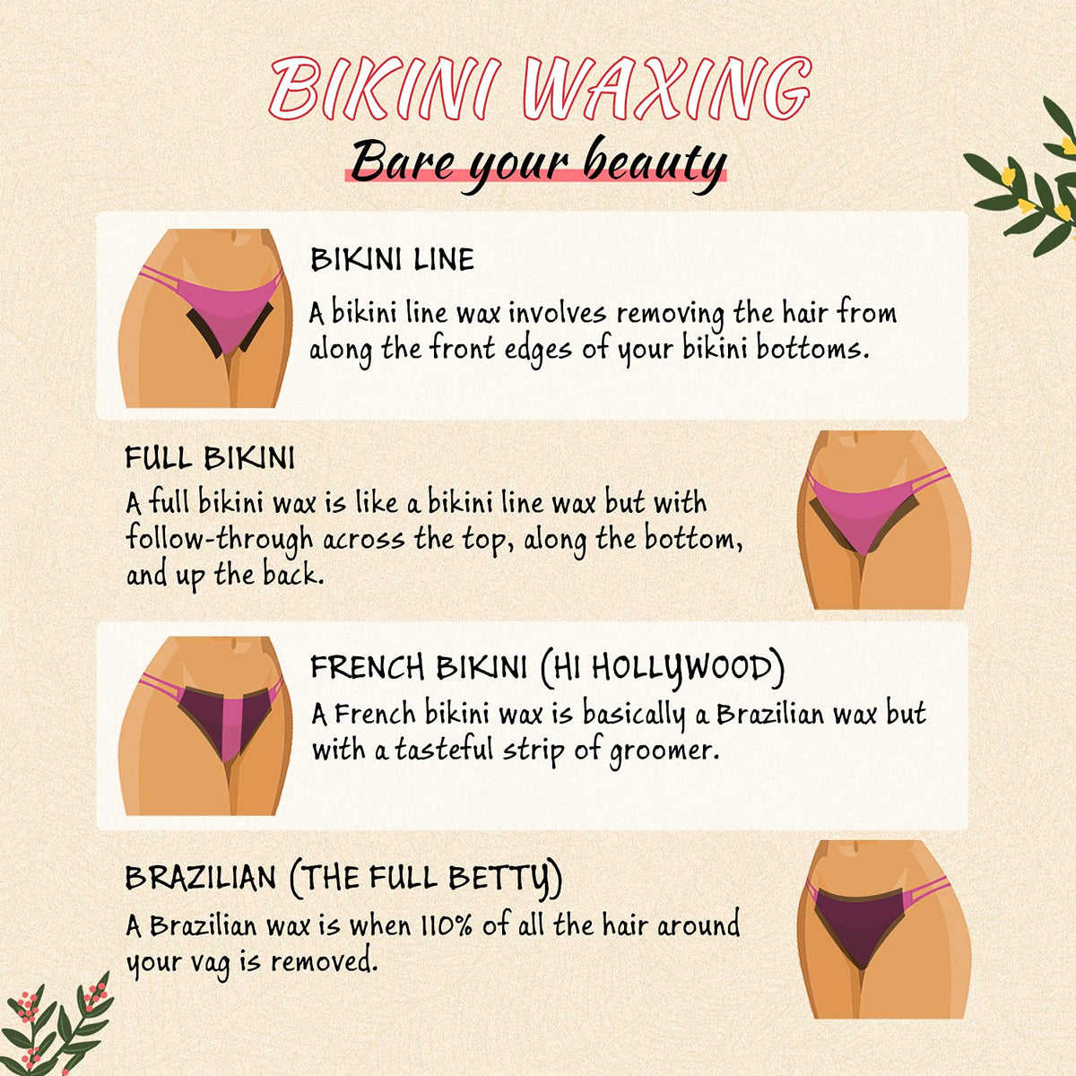Ajoura application on bikini area showing gentle hair removal