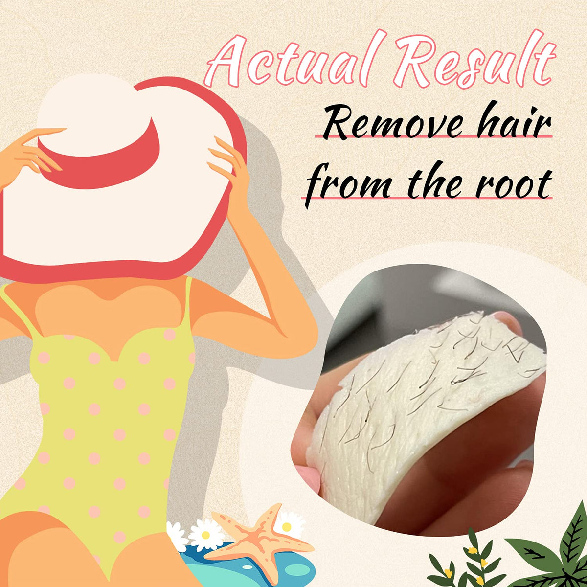 Ajoura wax removed leaving clean, residue-free skin result