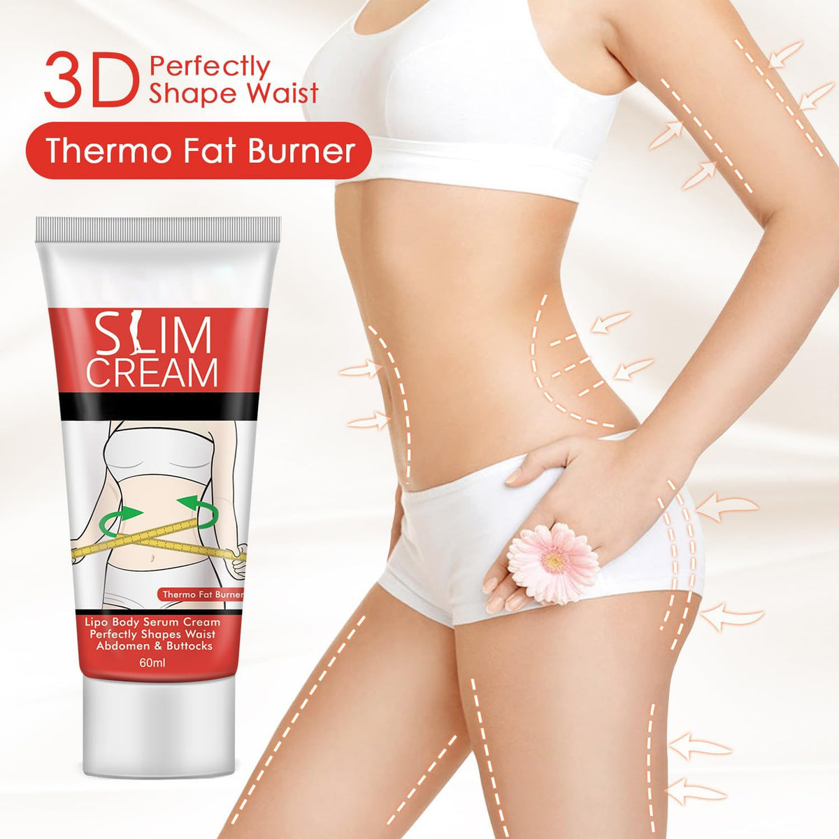 akareni applied to waist area demonstrating warming massage benefit
