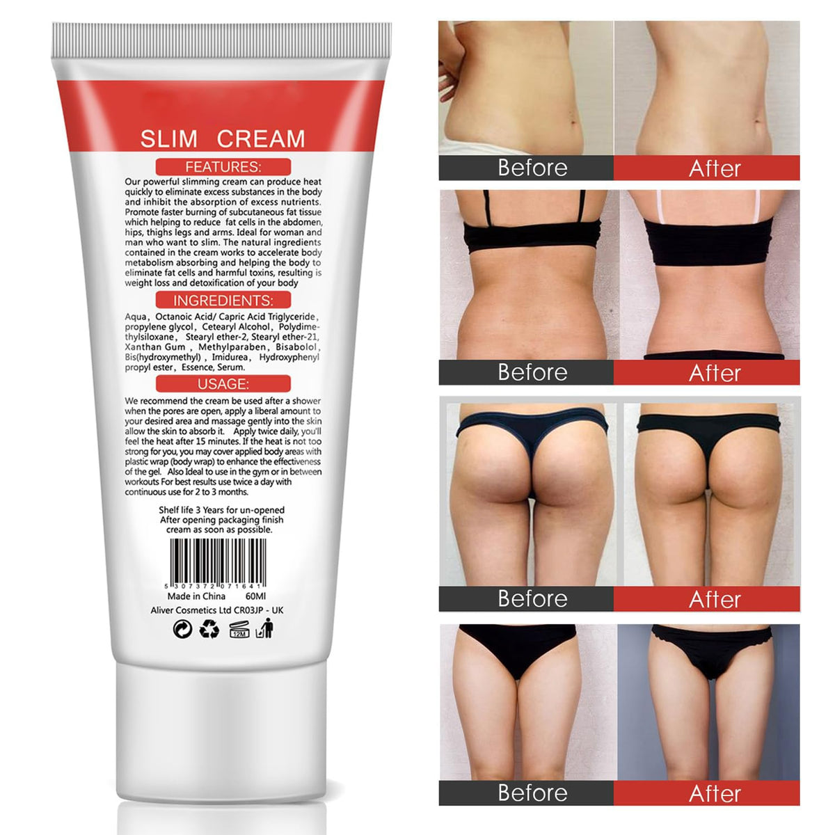 akareni used during thigh massage illustrating contouring support