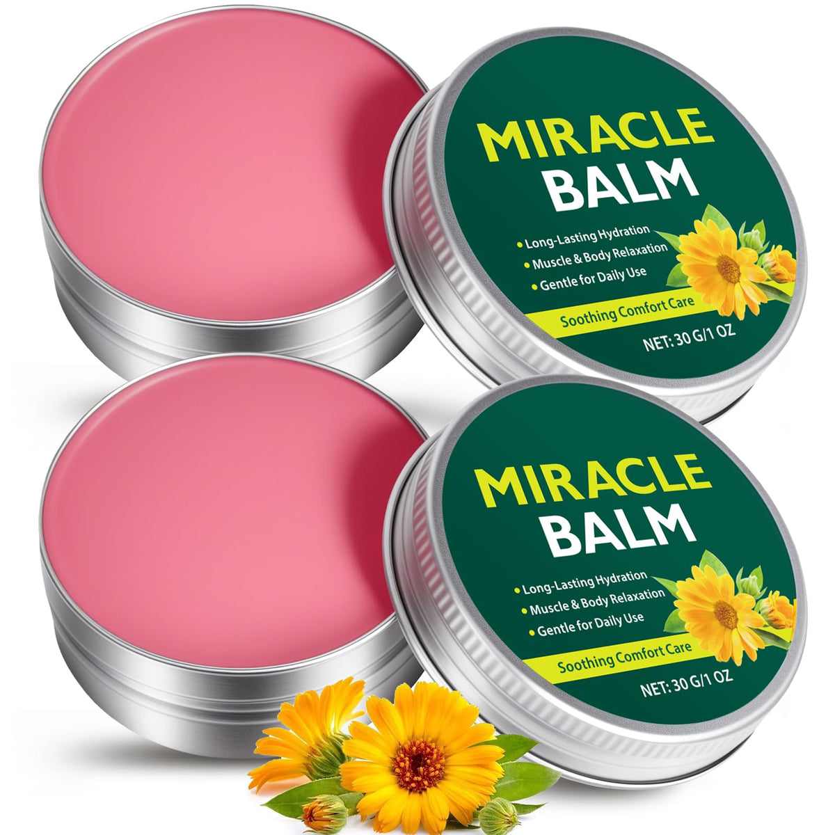 Akeeronn Miracle Balm front packaging showing compact twin 1 oz tubs for travel