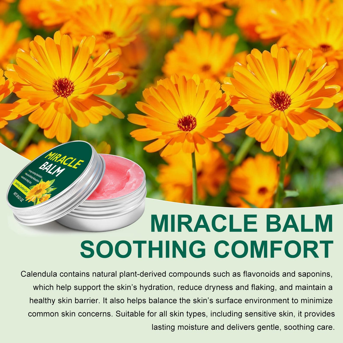 Akeeronn Miracle Balm applied to hands demonstrating smooth glide and skin nourishment