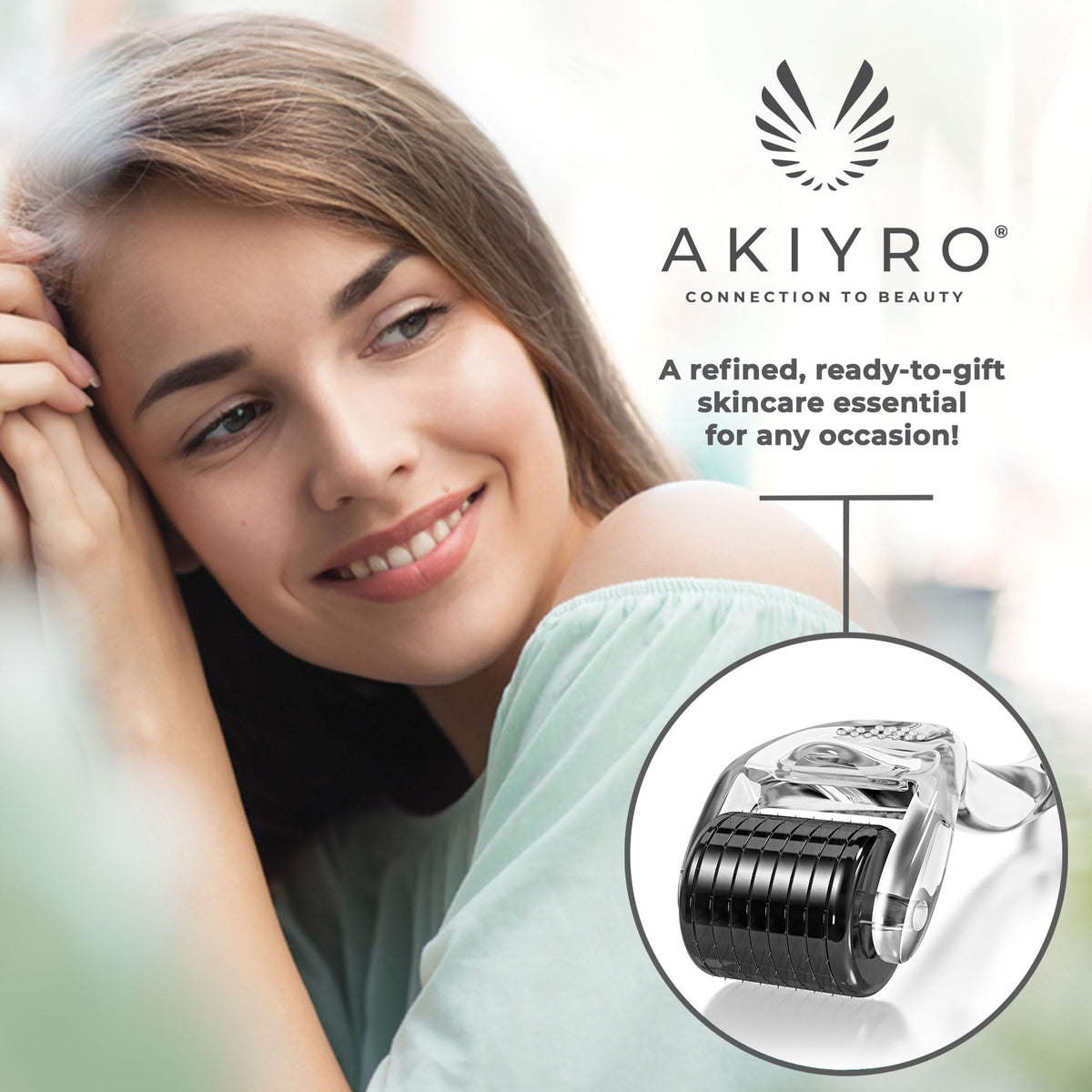 AKIYRO next to ruler showing size and 0.30mm needle length for reference