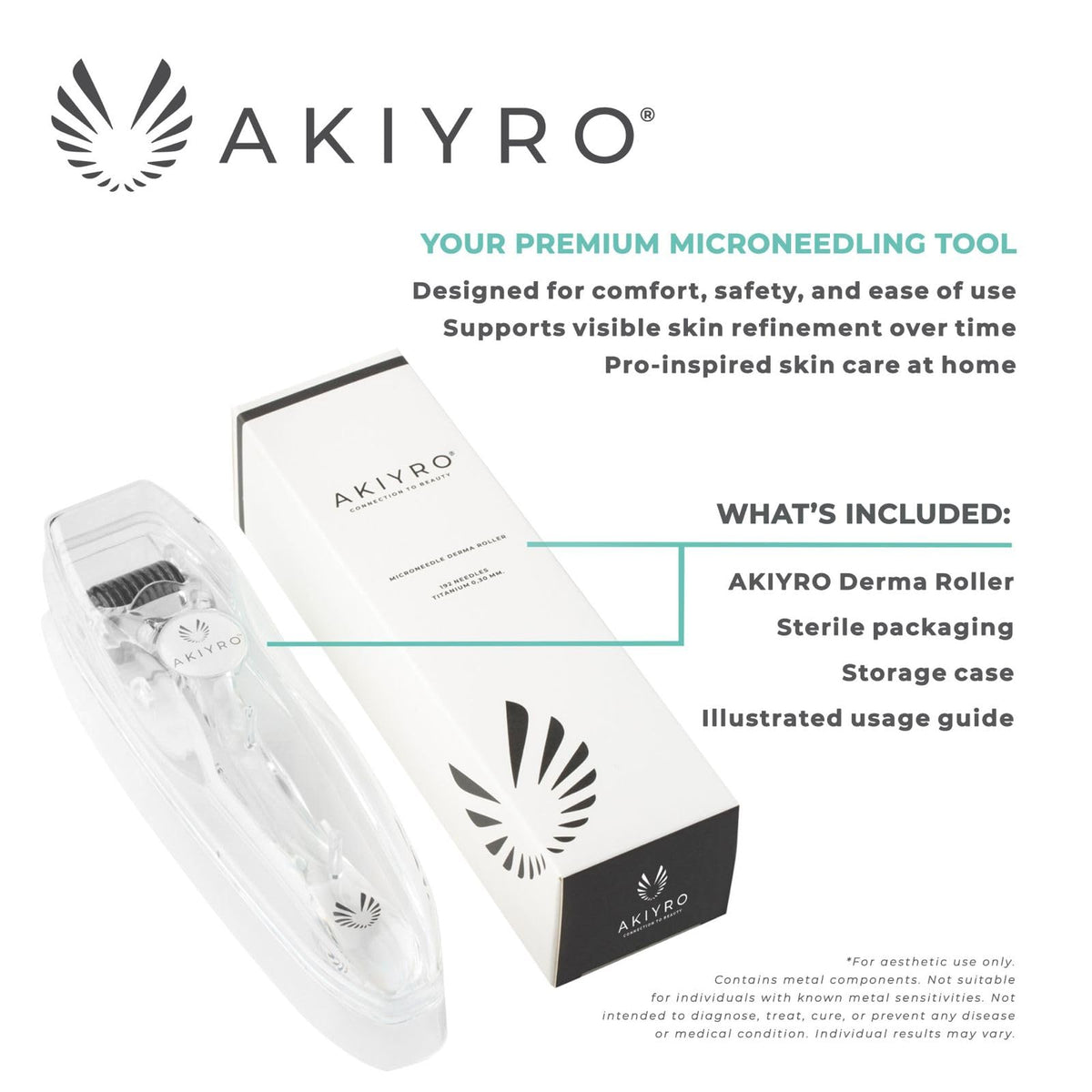 AKIYRO being rolled on scalp showing targeted topical product prep