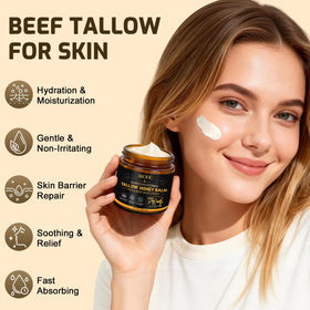 AKOFIC balm close-up texture melting to show smooth, fast-absorbing benefit