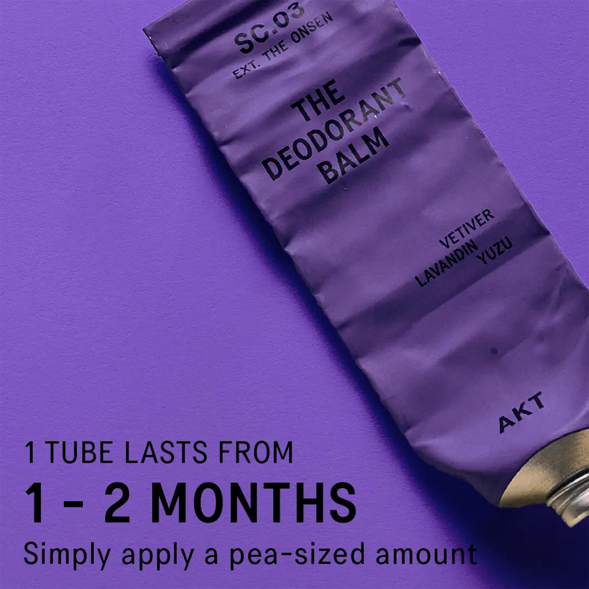 AKT deodorant balm being applied underarm for targeted odor and moisture control benefit