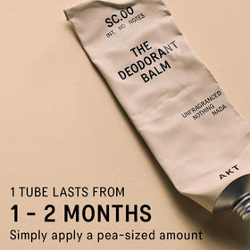 AKT deodorant balm being applied underarm demonstrating targeted protection and no residue