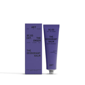 AKT deodorant balm front tube showing packaging and travel-ready design benefit