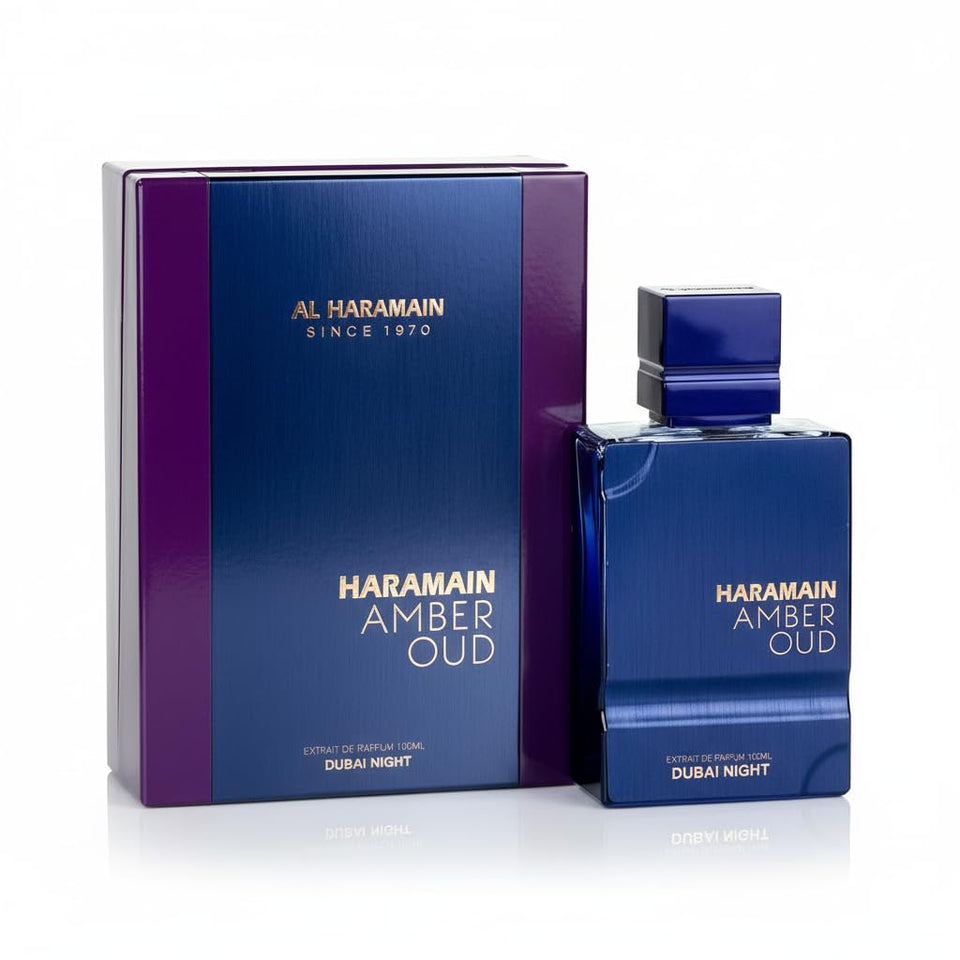 Al Haramain bottle front view showing elegant amber-oud cologne and premium design benefit