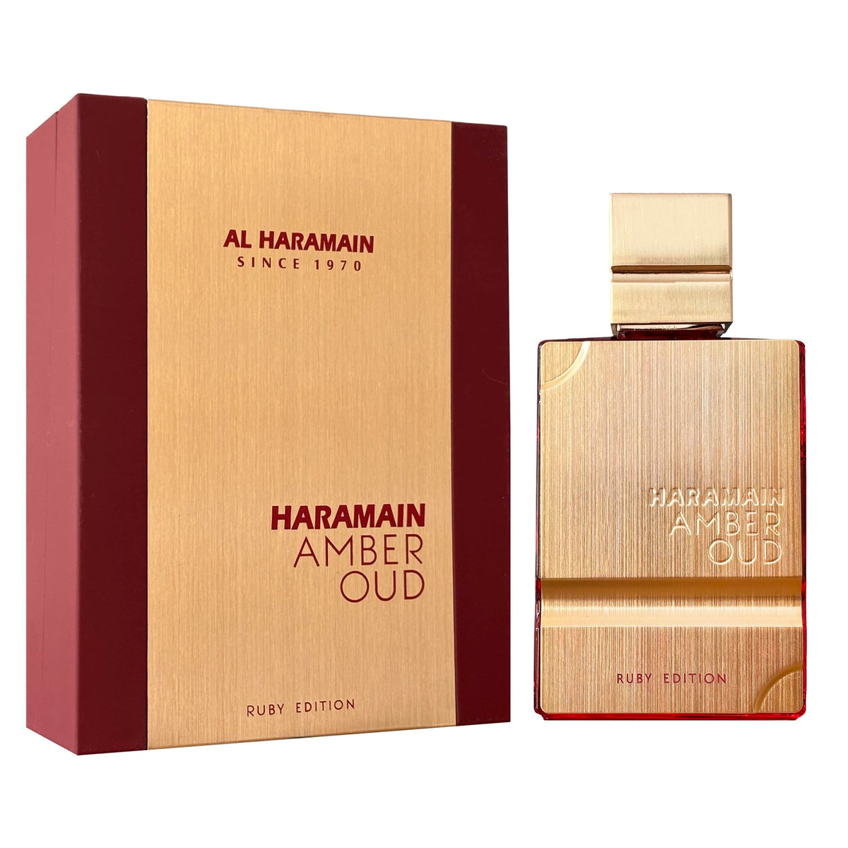 Al Haramain close up of cap and texture, highlights craftsmanship and finishing