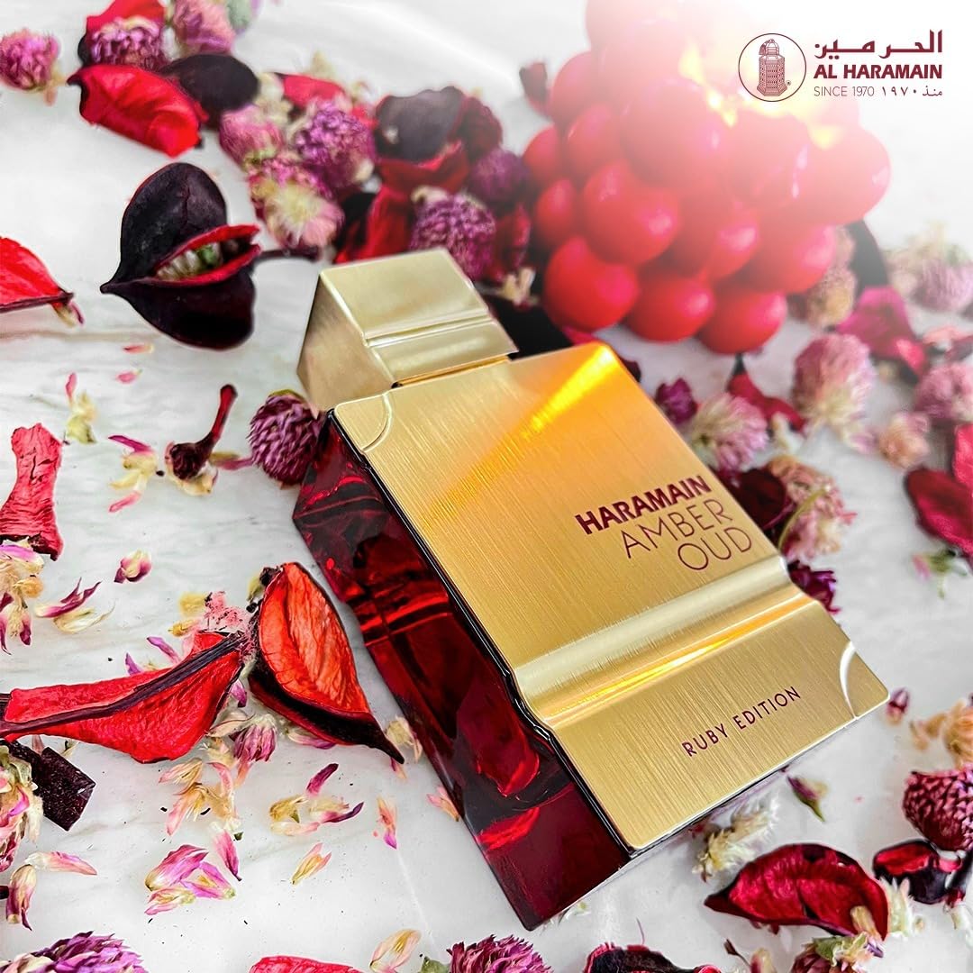 Al Haramain close-up of glass texture conveying premium craftsmanship