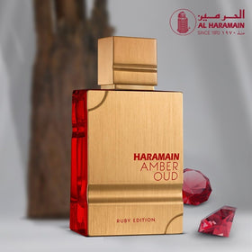 Al Haramain bottle spraying mist to show fragrance in use and projection