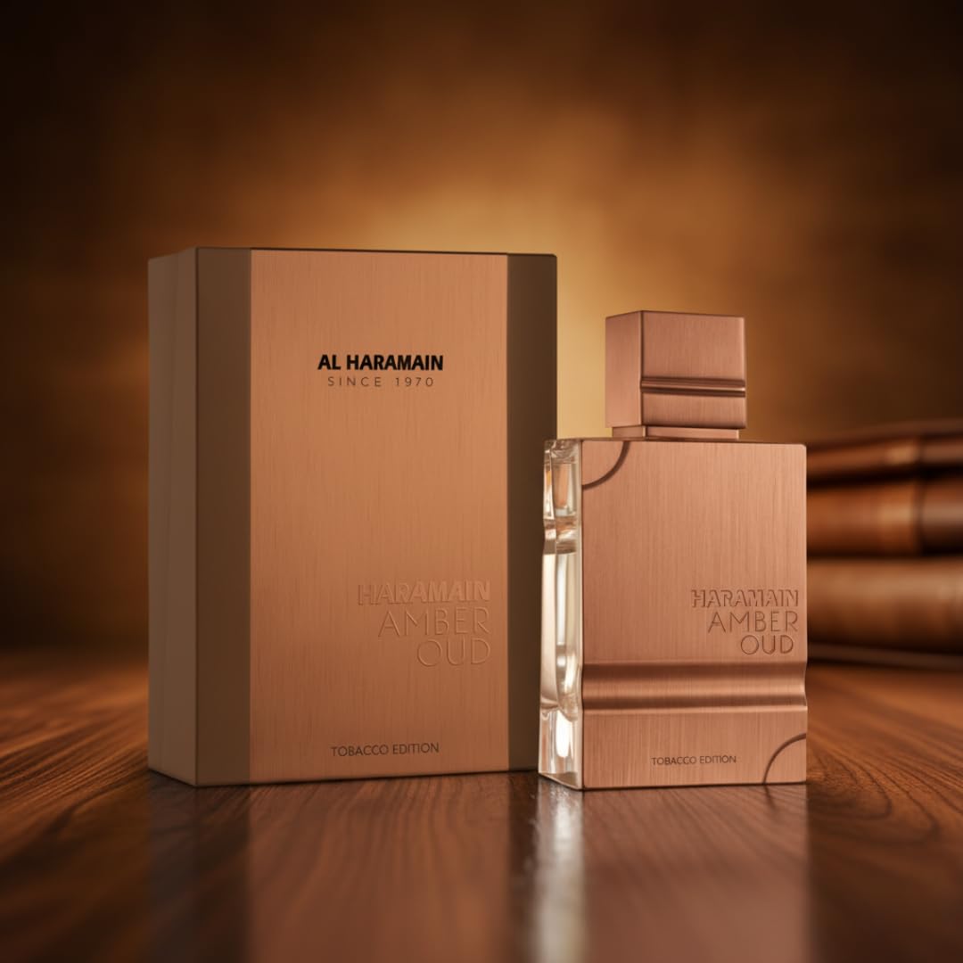 al haramain bottle in hand showing 2 oz scale for size awareness benefit