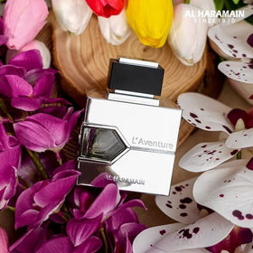 Al Haramain L'Aventure in urban outfit setting, suggests versatile everyday confidence