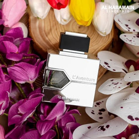 Al Haramain L'aventure packaging box open showing presentation and gift readiness
