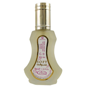 Al-Rehab Soft front packaging showing 35 ml bottle and label, clear travel-friendly design