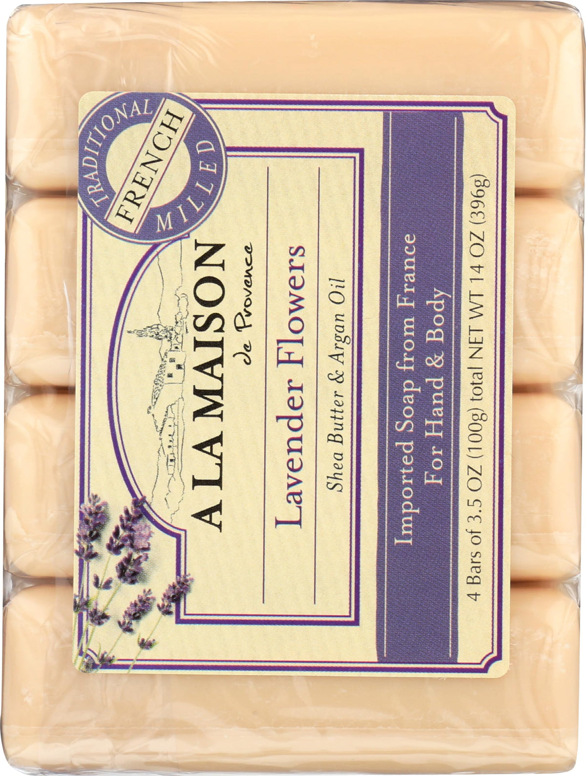 A LA MAISON label close-up showing ingredients for predictable use benefit