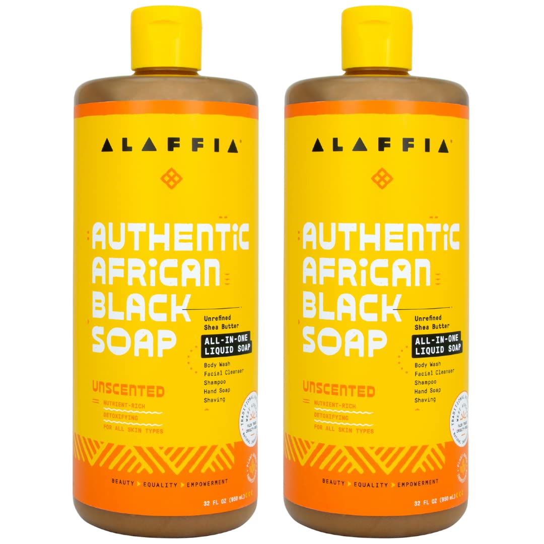 Alaffia front label showing product identity and unscented benefit