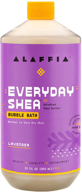 Alaffia bottle in styled bathroom setting suggesting relaxing nighttime ritual