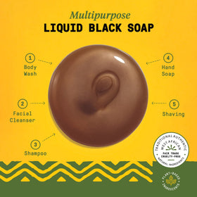 Alaffia used in shower on arm demonstrating gentle cleanse benefit